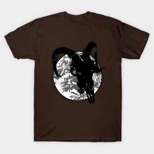 Goat Skull And Roses T-Shirt